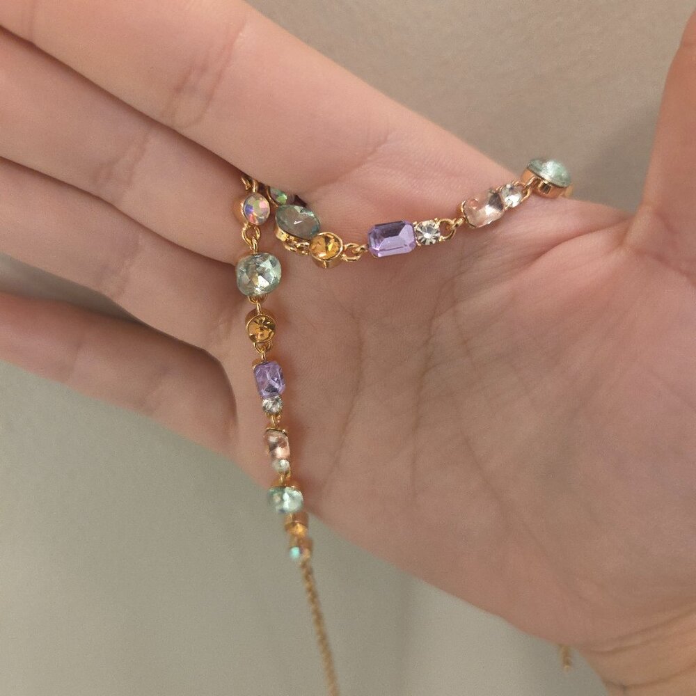 multicolored gem necklace
